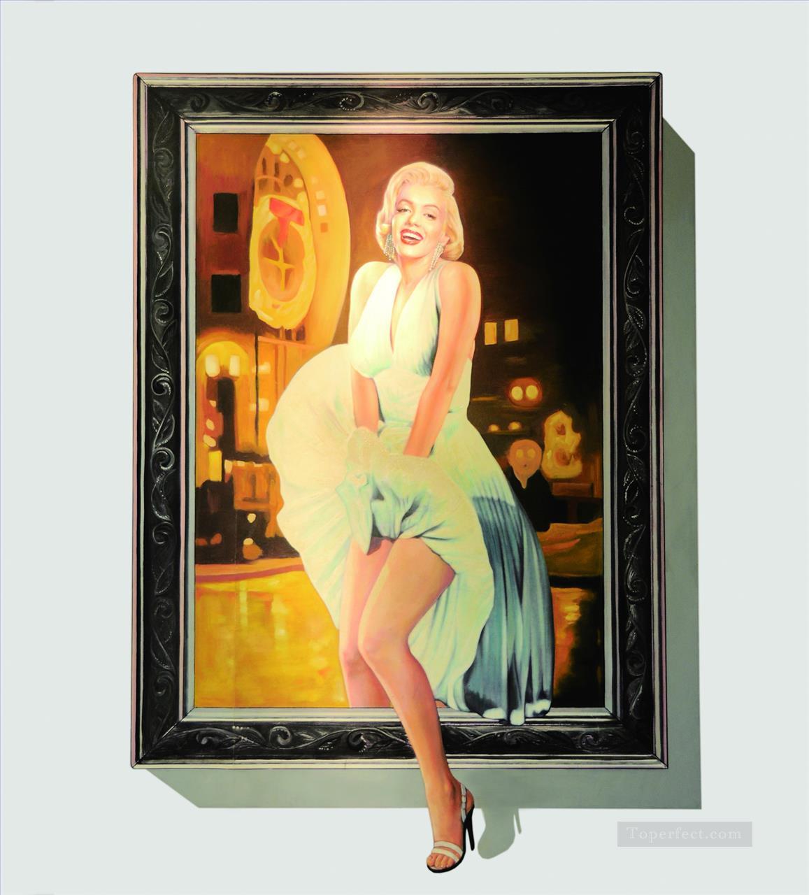 Marilyn Monroe in frame 3D Oil Paintings